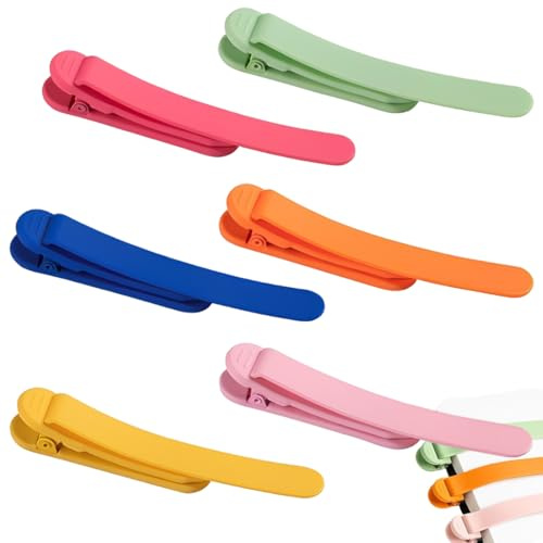 YIPFEN Lot de 6 Marque-pages automatiques personnalisés en silicone, intelligents pour la lecture, Jolis marqueurs de livre uniques, Gadgets utiles et originaux