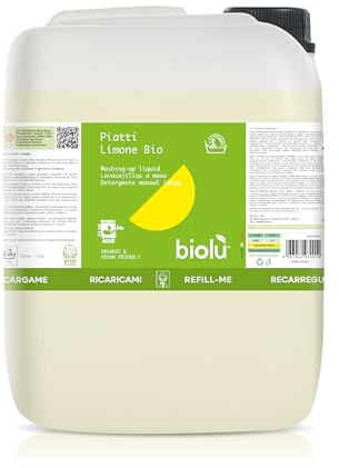 Biolù Detersivo Piatti Limone, Naturale, Ecologico, 5 L