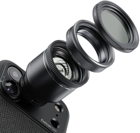 ShiftCam LensUltra 240mm Super Zoom Telephoto Full Kit for iPhone & Android – 240mm Tele Lens + 4 Macro Converters + 3 Filters – Complete Long-Reach + Close-Up System for Distance & Detail Photography