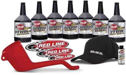 Red Line 90226 20W50 Powersport Motor Oil V-Twin - 1 Powerpack Kit