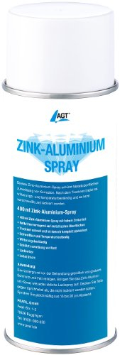 AGT Zinkspray: Zink-Aluminium-Spray, 400 ml (Zinkspray gegen Rost, gegen Korrosion, glänzend)