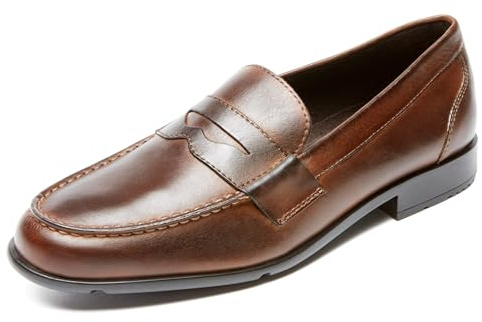 Rockport Men's Classic Loafer Penny, Cognac, 14 Wide