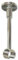 INTERDECO Gardinenstangen Deckenträger/Deckenhalter Edelstahl Optik 13 cm Abstand offen 1-läufig 20 mm Ø Sonette
