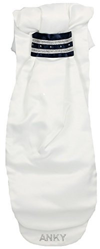 anky Plastron Refined – Blanco de Dark azul – Talla S