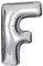 ballonfritz® Ballon Buchstabe F in SILBER - XXL 40/102cm - Folienballons für Luft oder Helium als Geburtstag, Jubiläum, Hochzeit oder Abschluss Geschenk, Party Dekoration oder Überraschung