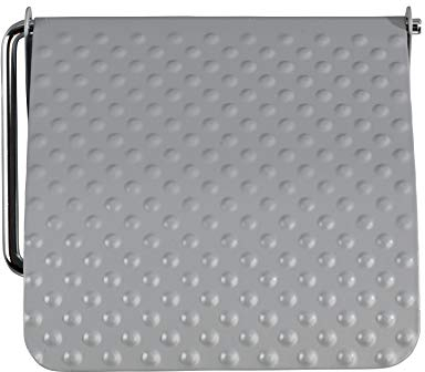 WENKO Toilettenpapierhalter Punto Grau - Papierrollenhalter, Stahl, 13 x 2.5 x 12 cm, Grau