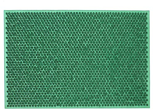 JVL Condor Classic Astro Turf-Look Rubber Scraper Mat, Green