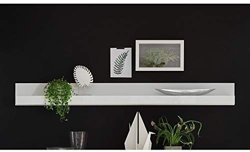 Lomadox Wandboard mit viel Platz für CD`s oder DVD`s in weiß Hochglanz Breite: 217cm