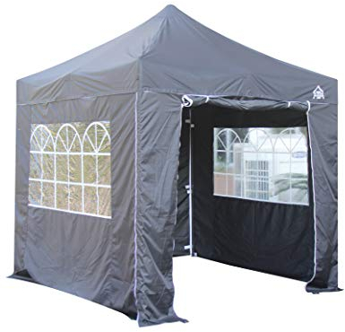 All Seasons Gazebos 2.5x2.5m vollständig wasserdichtes Faltpavillon mit 4 hochwertigen Seitenteilen - Schwarz