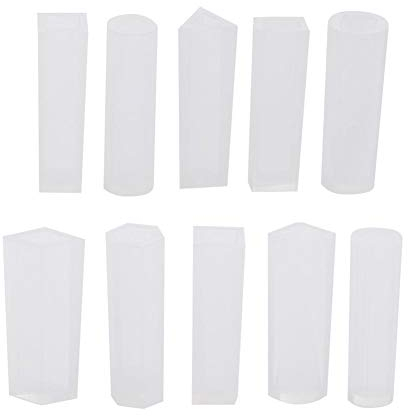 10 piezas DIY joyería molde de silicona cilindros raya molde de silicona herramienta artesanal para hacer resina colgante