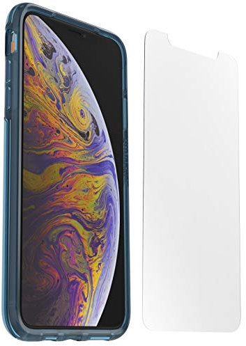 OtterBox Clear Case + AlphaGlass Transparent Drop Proof Case for iPhone Xs Max - Blue