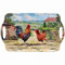 Diseño de gallo y gallina grande de melamina para comida, té, café