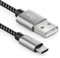 deleyCON 2m Nylon Micro USB Kabel Ladekabel Datenkabel Metallstecker Laden & Synchronisieren Handy Smartphone Tablet
