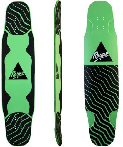 Rayne Monopatin Skateboard Longboard Deck Nae Nae 40 Grün Lime