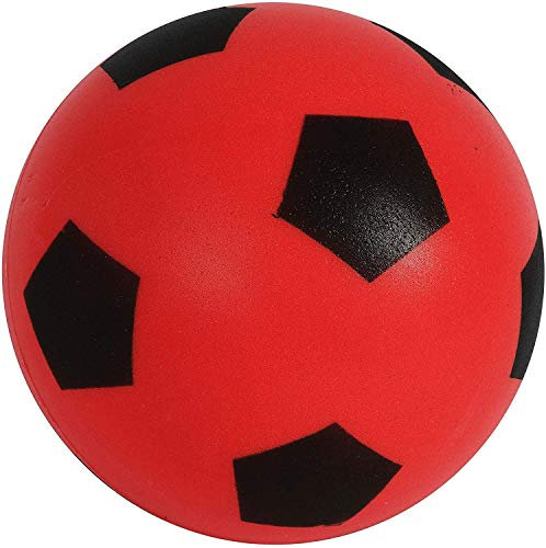 eMKay® 17,5 cm roter Fußball | Indoor / Outdoor weicher Schaumstoff-Fußball für Erwachsene und Kinder, Jungen und Mädchen