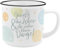 GRUSS & CO Becher Motiv Genieße | New Bone China Porzellan, Emaille-Optik, 35 cl | Geschenk, Frühstück | 47895