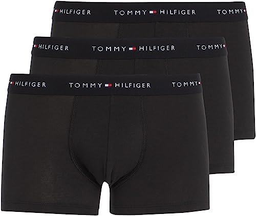 Tommy Hilfiger Boxer Homme Lot de 3 Slip Homme Sous-Vêtement, Noir (Black/Black/Black), XXL