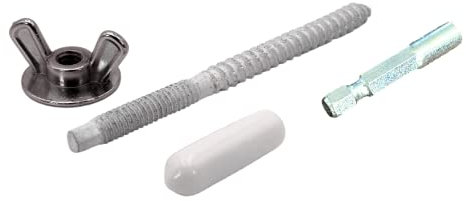 CONFAST® 1/4-20 x 2-1/4 Male Hurricane Anchoring Kit for Storm Panels, Plywood and Metal Panels (25 Sets, 1 Driver, Total 76 Pieces)