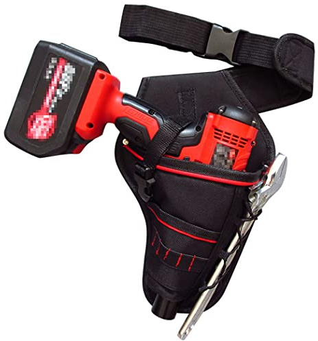 Bohr Holster Drill Holster,Driver Drill Halter mit Verstellbarem Taillen Gürtel,Elektrische Werkzeugtasche mit Werkzeug Gürtel Clip für Schraubendreher Schraubenschlüssel Hammer T Griff Bohrer