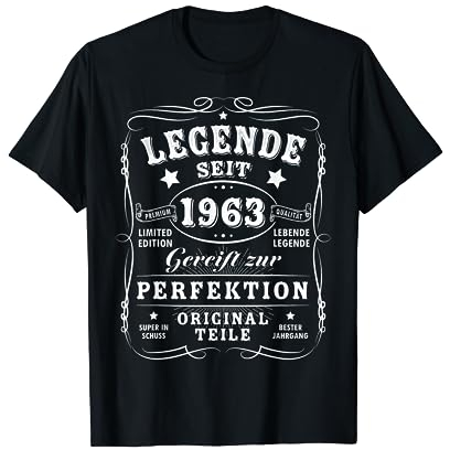 1963 Geburtstag Mann 60 Jahre Deko Lustig 60er 60 Geburtstag T-Shirt