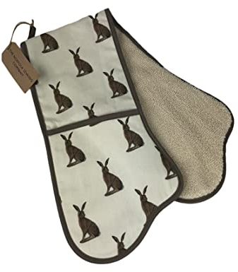 Thumb Double Oven Glove Hare Design