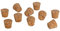 Acan Tradineur - Pack de 10 tapones cónicos de corcho para botellas, garrafas, botes, frascos, bar, restaurante, vino, aceite, 20 x 15 x 17 mm