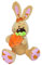 Hase mit Karotte Stofftier - Farbe braun - ca. 33 cm, Osterhase Kuscheltier, Plüsch Hase, Kuscheltier Hase, Stofftier Hase, Plüschtier Hase, Kleiner Hase