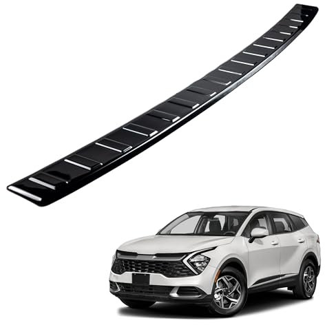 CHROMEMASTER | Ladekantenschutz Stoßstangenschutz | Kompatibel mit Kia Sportage V ab Bj. 2022 | Edelstahl/Dunkles Chrom | Lackschutzleiste Sichert den Heckstoßfänger vor Kratzern