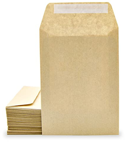 Briefumschläge aus Kraftpapier, kleine Briefumschläge aus Silikon, für Einladungen oder Hochzeitsgäste, Maße: 120 x 170 mm, Umschläge für Schmuck oder Samen, 50 Stück