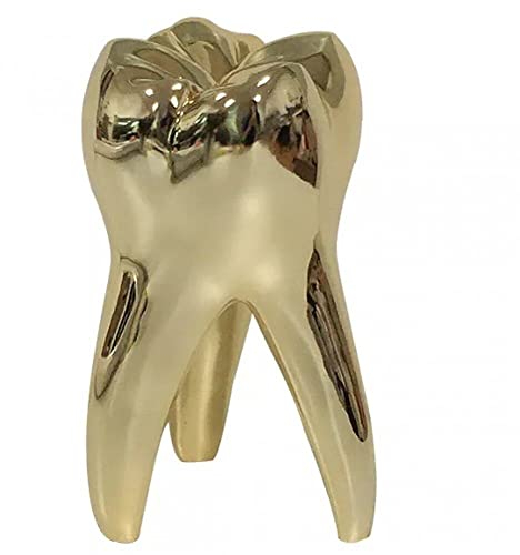 Vepoty Zähne Kunst Skulptur Vintage Dental Thema Zahn Form Figur Zähne Ornament Modell für Büro Schreibtisch Dekoration