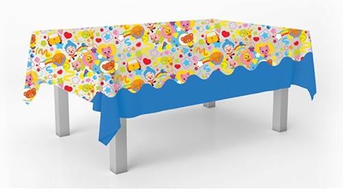 BeenSmile, Clown Tischtuch PLIM PLIM, Tischdecke für Geburtstag, Kinderparty, Feiern und Geburtstag, 1 Stück, 120 x 180 cm