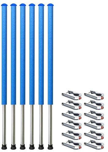 AWM Trampolin Sicherheitsnetz - Stangen 233 cm Pfosten Netzpfosten Netzstangen 244 305 366 400 430 460 cm Ersatzstangen -Set (6X Stangen-Set)