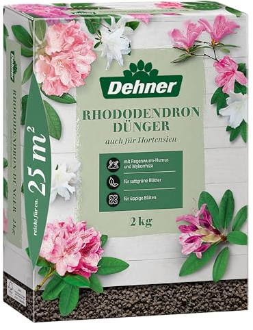 Dehner Rhododendrondünger, hochwertiger Dünger für Rhododendron, organisch mineralisch, mit Sofortwirkung / Langzeitwirkung, 2 kg, für ca. 25 qm, bunt