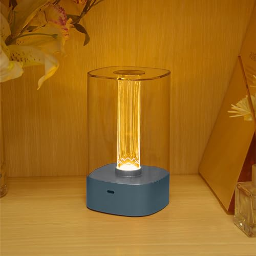 ALEENFOON Kristall Würfel Lampe, LED Touch Nachttischlampe 3 Gänge dimmbares, LED Kristall Tischlampe Kabellos für deko Schlafzimmer Wohnzimmer Party