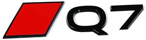Audi 4M0853740A5FQ Schriftzug Q7 Plakette Emblem Logo Aufkleber Raute, schwarz/rot