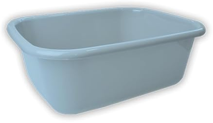 TRTO 1Pcs Colorful Pastel Washing Up Bowl Washing Up Bowl Rectangular Plastic Multi-Purpose Basin Mixing Sink Easy To Use and Clean (Blue)