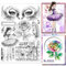 GLOBLELAND Ballett Damen Transparente Stempel für Scrapbooking Feder Noten Klare Stamps Ballettschuhe Silikonstempel Für Kartengestaltung DIY Prägung Journaling