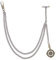 ManChDa Pocket Watch Chain - Pocket Watches Chains for Men with Compass Pendant, Pocket Watch and Chain, Albert Chain Fob T Bar Curb Link T-Bar Chain 2 Hook Antique for Men | Bronze