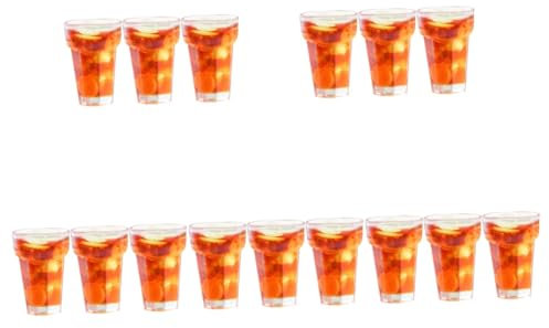 TOYANDONA 15 Pièces Boisson Au Thé Au Citron Simulée Modèle De Mini-Boissons Maison Décor De Modèle De Boisson Boissons De Maison De Poupée Jus De Citron Miniature Fausse Boisson Résine