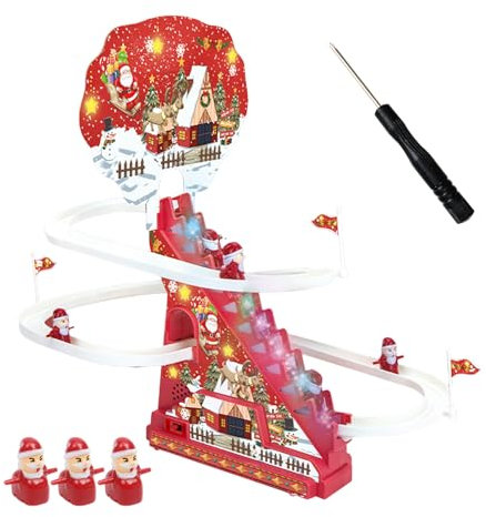 Christmas Track Slide Toy, Festive Track Slide Playset, Christmas Track Slide, Christmas-Themed Sliding, Holiday Indoor Toy Roller Coaster Playset for Kids Boys Girls