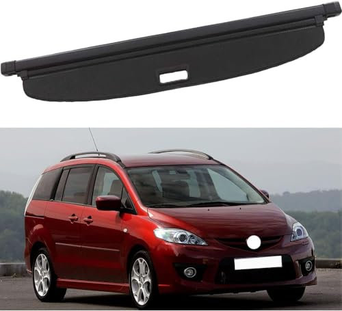 gengpingni Laderaumabdeckung Schwarzes Auto Ausziehbar Kofferraumabdeckung Aufbewahrung Ausziehbar Für Mazda Mazda-5