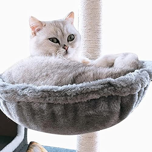 Pièces de rechange pour arbre à chat, hamac en peluche douce et douce pour la peau, hamac de rechange léger pour chat avec hamac pour tous les chats, gris