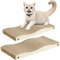 Conlun Rascador para Gatos, Cartón Ondulado Resistente, Rascador Durable de Doble Cara para Gatos de Interior, Reciclable con Hierba Gatera 2 Piezas