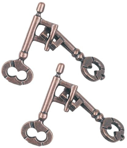 WeddHuis 2 Stück IQ Teaser Unlock Toy Intelligence Buckle Adult Intelligent Puzzle Lock Buckle Lernspielzeug Schlüsselschloss Knobelspiele Für Erwachsene