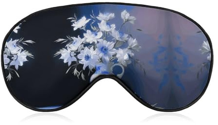 Schlafmaske mit Vase, weich, bequem, mit verstellbarem Riemen, Augenschutz, Augenschatten für Männer und Frauen, Arbeit, Reisen