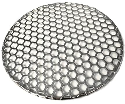 10-40 cm Durchmesser Edelstahl 304 Lebensmittelqualität Runder BBQ Holzkohlerost Grillgrill mit Zellenlöchern Gitternetz(39CM Diameter)