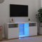 RJPLMFV Mobile Porta TV con Luci LED Bianco 120x30x50 cm Mobiletto Porta TV Supporto TV multifunzionale
