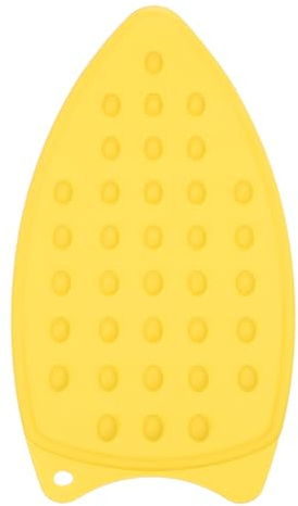 PATIKIL Silicone Iron Rest Pad, Multipurpose Hot Heat Resistant Iron Rest Plate Protective Pad for Ironing Board Hot Resistant Steamer Steam Compact Mat, Yellow