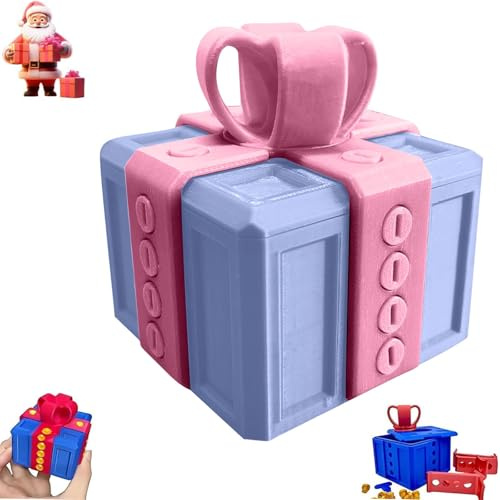 Lustige Geschenkbox mit Schrauben,Nervige Geschenkbox,3D Druck Scherzbox, Neuartige Geschenkverpackungsbox Streich Geschenk-Box für Weihnachten Geburtstag Feiertag Valentinstag (D)