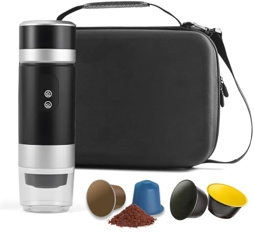 Aischens Bolsa para Máquina de Espresso Portátil, Estuche EVA Impermeable | Ideal para la Máquina de Espresso Eléctrica Portátil Aischens y Molinillo de Café, Viaje, Camping, Oficina y Accesorios